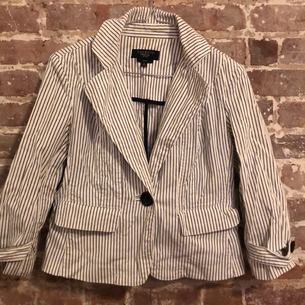 Talbots Seersucker Blazer